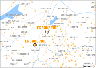 map of Casa de Zinc