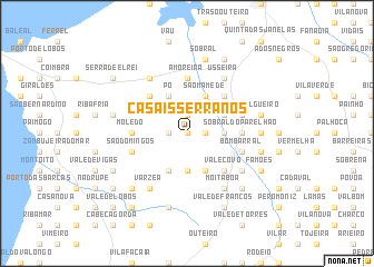 map of Casais Serranos