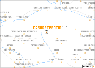 map of Casare Trentin