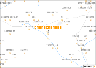 map of Casas Cabañes