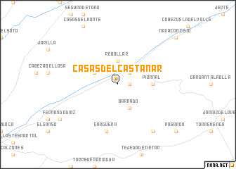 map of Casas del Castañar
