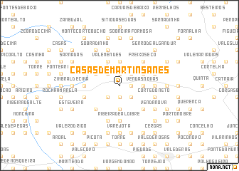 map of Casas de Martins Anes