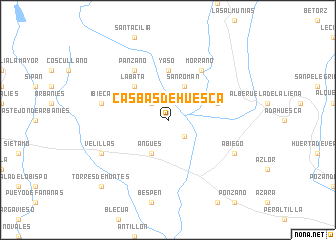 map of Casbas de Huesca