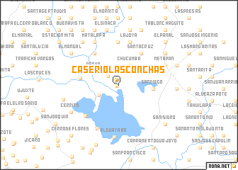 map of Caserío Las Conchas