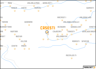 map of Căşeşti