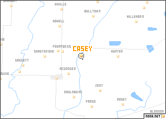 map of Casey