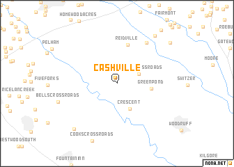 map of Cashville