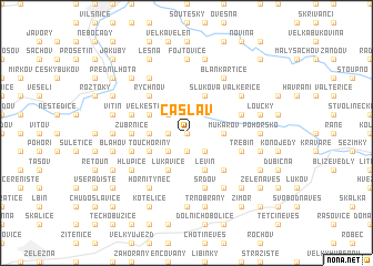 map of Čáslav