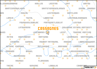 map of Cassagnes