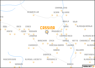 map of Cassina