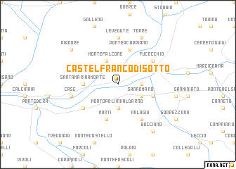 map of Castelfranco di Sotto