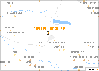 map of Castello dʼAlife