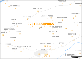 map of Castell Springs