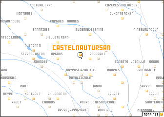 map of Castelnau-Tursan