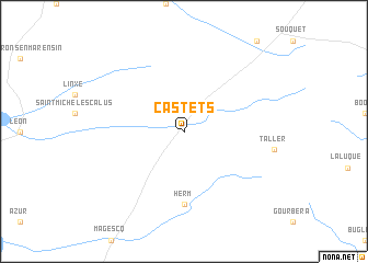 map of Castets