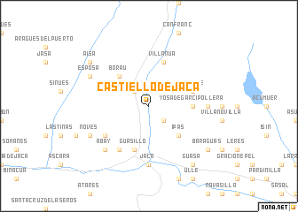 map of Castiello de Jaca