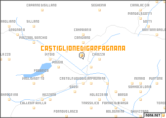 map of Castiglione di Garfagnana
