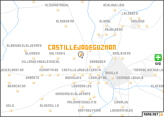 map of Castilleja de Guzmán