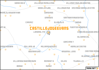 map of Castillejo de Eváns