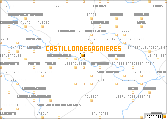 map of Castillon-de-Gagnières