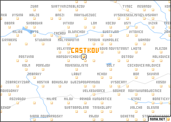 map of Částkov