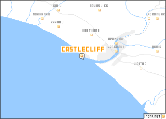map of Castlecliff