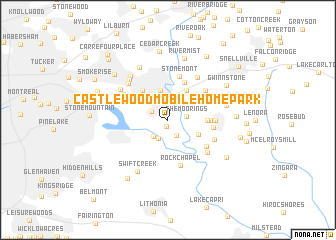 map of Castlewood Mobile Home Park