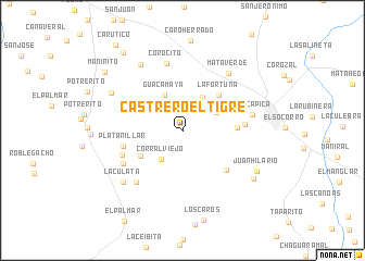 map of Castrero El Tigre