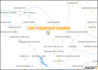 map of Castro de Fuentidueña