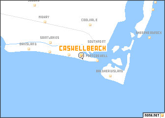 map of Caswell Beach