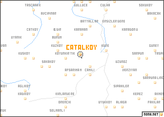 map of Çatalköy