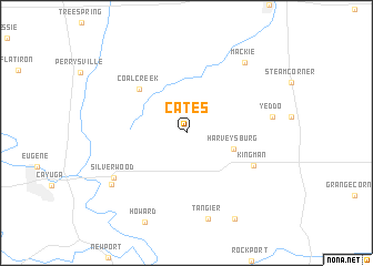 map of Cates