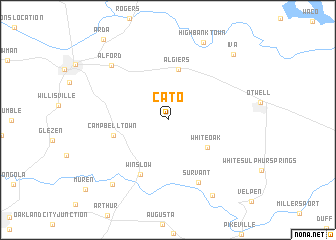 map of Cato