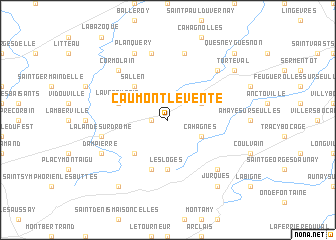 map of Caumont-lʼÉventé