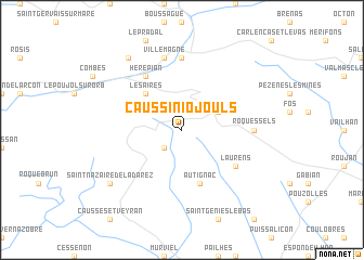 map of Caussiniojouls