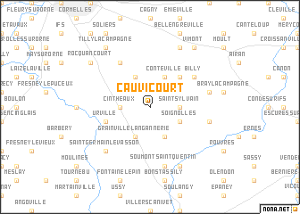 map of Cauvicourt