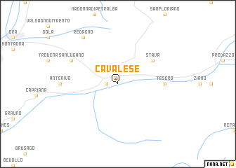map of Cavalese