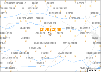 map of Cavazzana