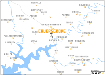 map of Cavers Grove