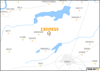 map of Caviness