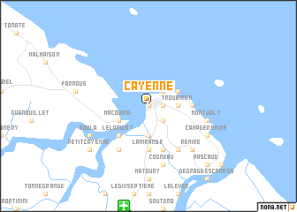 map of Cayenne