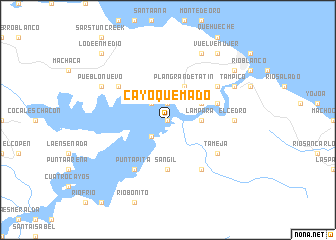 map of Cayo Quemado