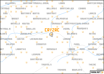 map of Cayzac