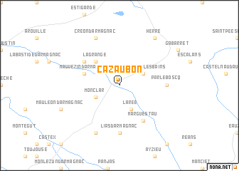 map of Cazaubon