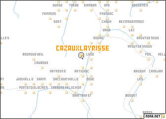 map of Cazaux-Layrisse