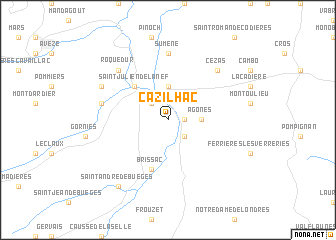 map of Cazilhac