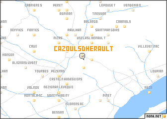 map of Cazouls-dʼHérault