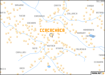 map of Ccacachaca