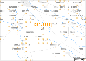 map of Ceauşeşti