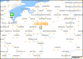 map of Ceceñas